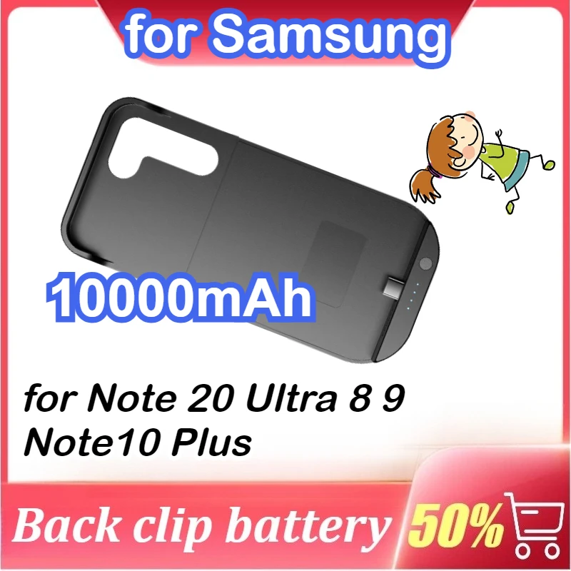 Чехол-зарядное устройство 10000 мАч для Samsung Galaxy Note 20 Ultra External Power Bank для Galaxy Note 8 9 Note 10 Plus Charging Cove