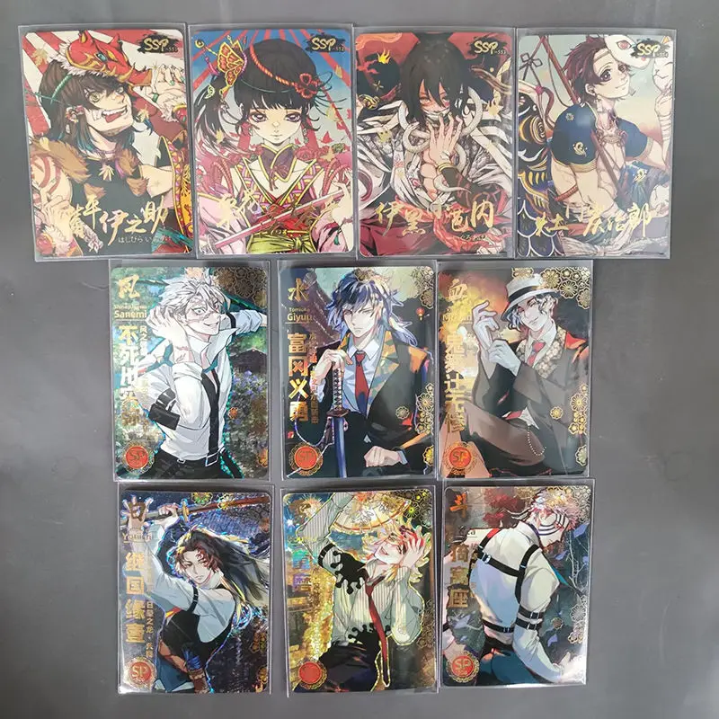 Anime Demon Slayer Ssp Sp Series Collection Card Kamado Tanjirou Hashibira Inosuke Entertainment Toys Collectible Cards