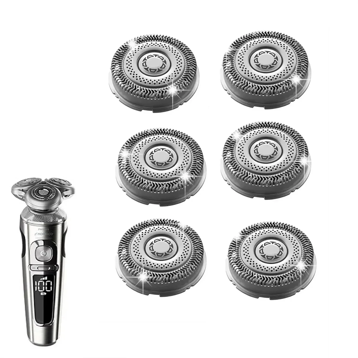 SH91 Replacement Heads Blades Fit For Philips Norelco Shavers Series S9000 and 9000 Prestige SP981X，SP9820，SP986X，SP9861，SP9863