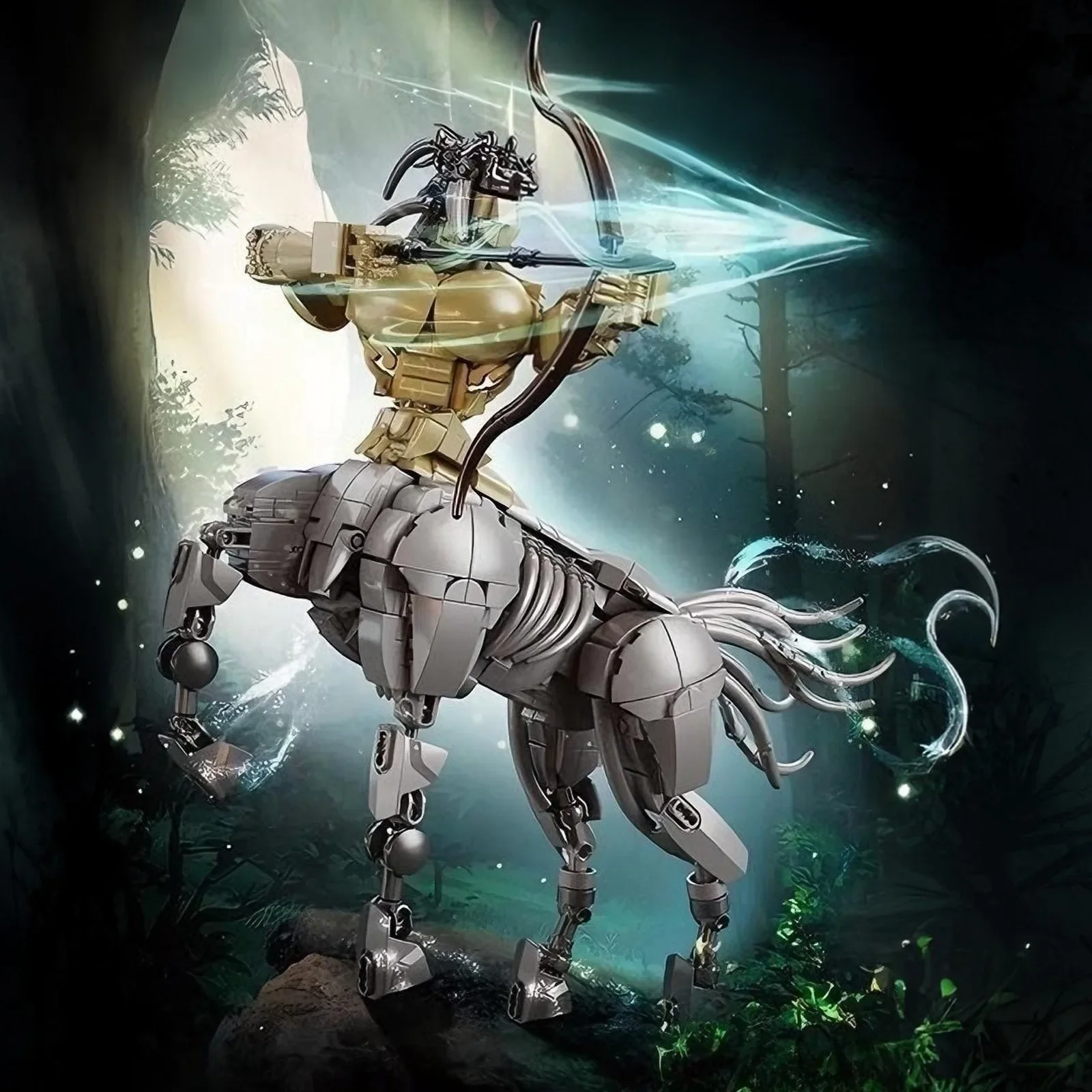 

2 в 1 креативный 1268 шт. Deke DK7060 Magic Centaur трансформируемые строительные блоки сборка кирпичи модель комплект развивающая игрушка для детей