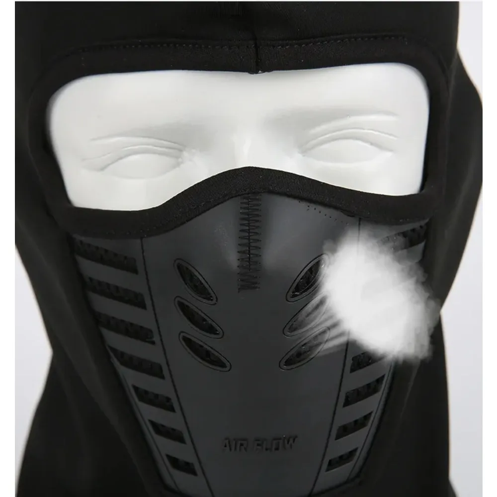 Winter Warm Fleece Motorcycle Face Mask Anti-dust Windproof Full Face Cover Summer Breathable Hat Neck Helmet Mask Balaclavas