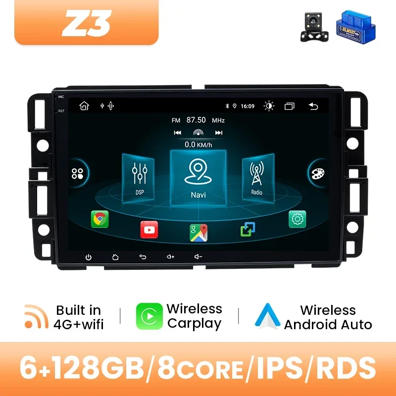 Android 14 Autoradio Voor Chevrolet Silverado GMC Sierra Impala Traverse Avalanche Express Yukon Acadia Savana Multimedia GPS
