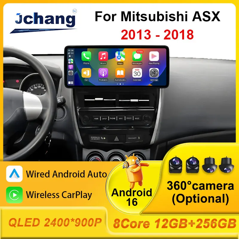 Accessories GPS Navi for Mitsubishi ASX 2013 - 2018 Car Radio WiFi 4G BT CarPlay Audio Stereo Multimedia Player 2.5 D No 2 din