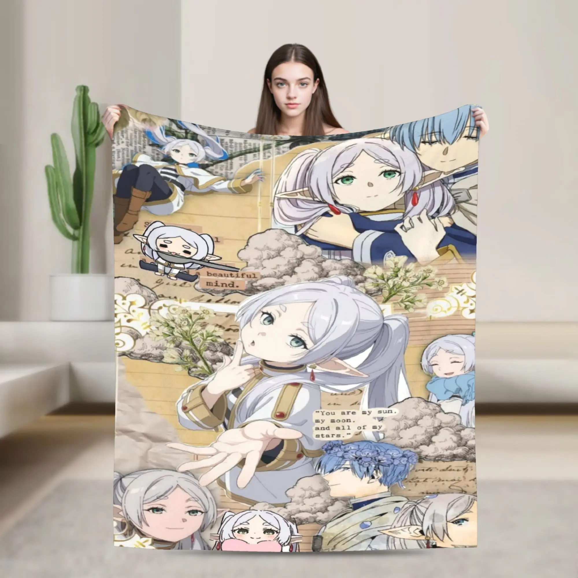 Soft Blanket Picnic Frieren Beyond Journeys Bedding Throws Print  Bedspread For Home Decor