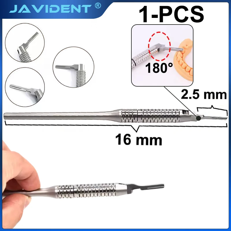 Dental Scalpel Handle Adjustable Surgical Operation Knife Handle Length 16cm 180 degree Rotation Stainless steel Oral implant