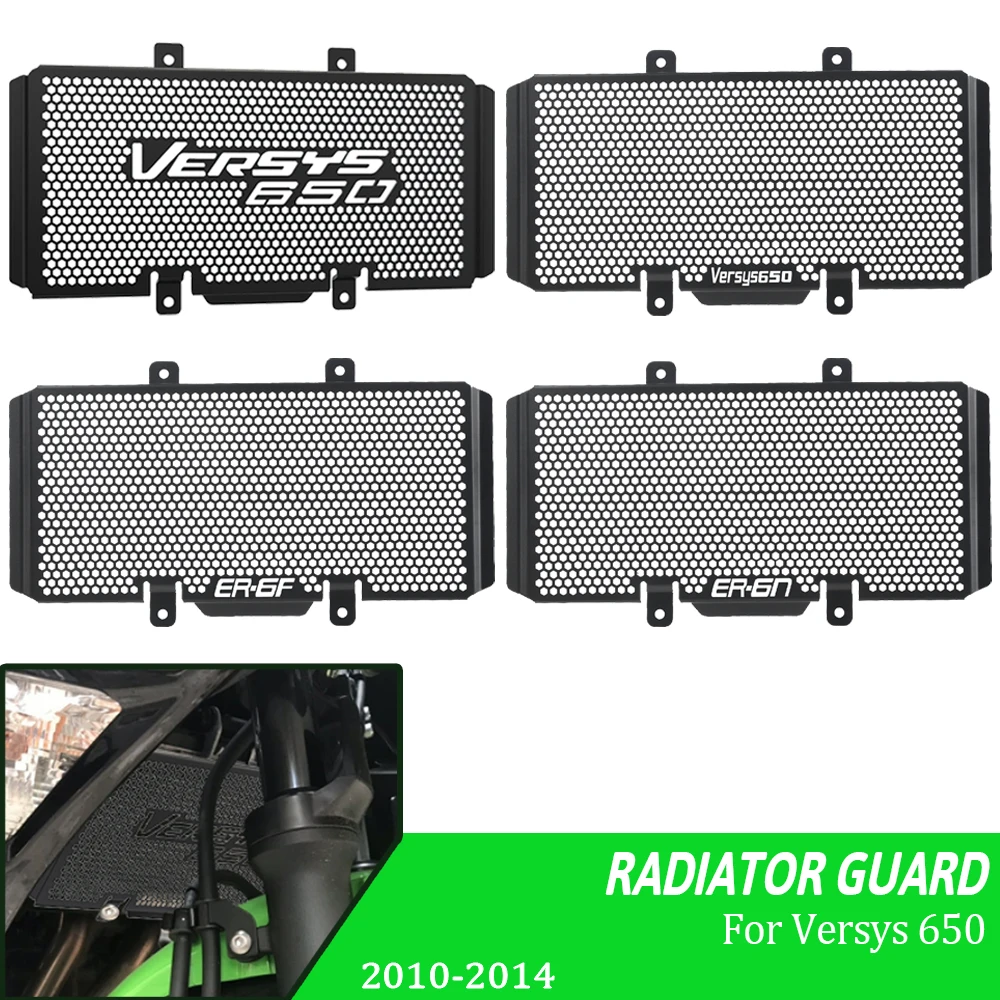 For Kawasaki Ninja 650 650F Versys 650 ER6F ER6N 2009-2016 Motorcycle CNC Radiator Grille Cover Guard Protection Protector Grill view 2