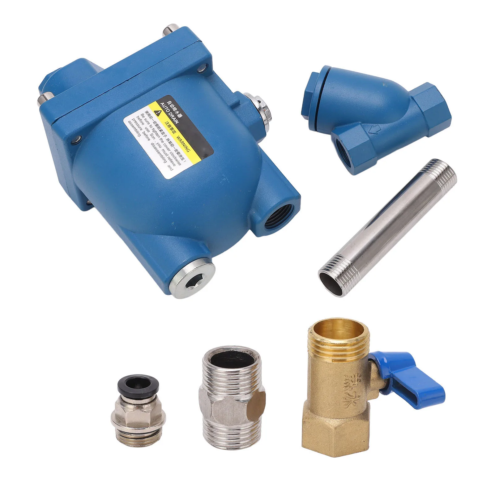 Air Compressor Pneumatic Drainer Air Compressor Automatic Drainer Mass  Pneumatic Drainage Valve Aluminum Alloy for Gas