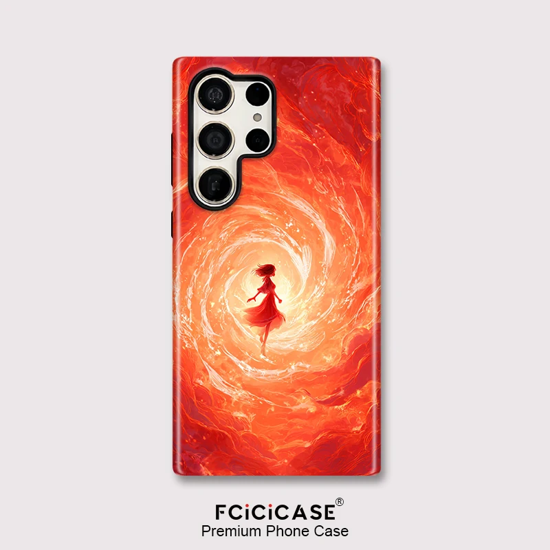 Fcicicase Anti-knock Phone Case For Samsung Galaxy S25 Plus S26 Edge S24 Ultra A56 A16 S23+ A36 A26 Girl Pattern Acrylic Hoesje