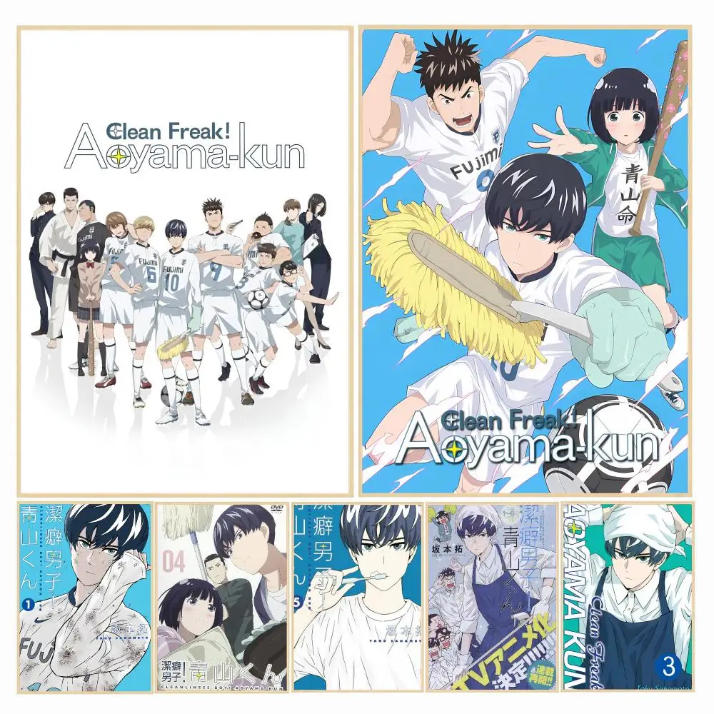 anime C-Clean Freak Aoyama-kun-N Painting Calligraphy Boho Botanical Decor for Living Room Elegant Home Style
