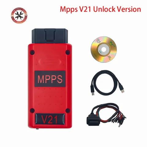 MPPS V21 Unlocked Infinite Reset High Quality Version Full Chip with Breakout Tricore Cable OBD2 ECU Chip Tuning Scanner Tool