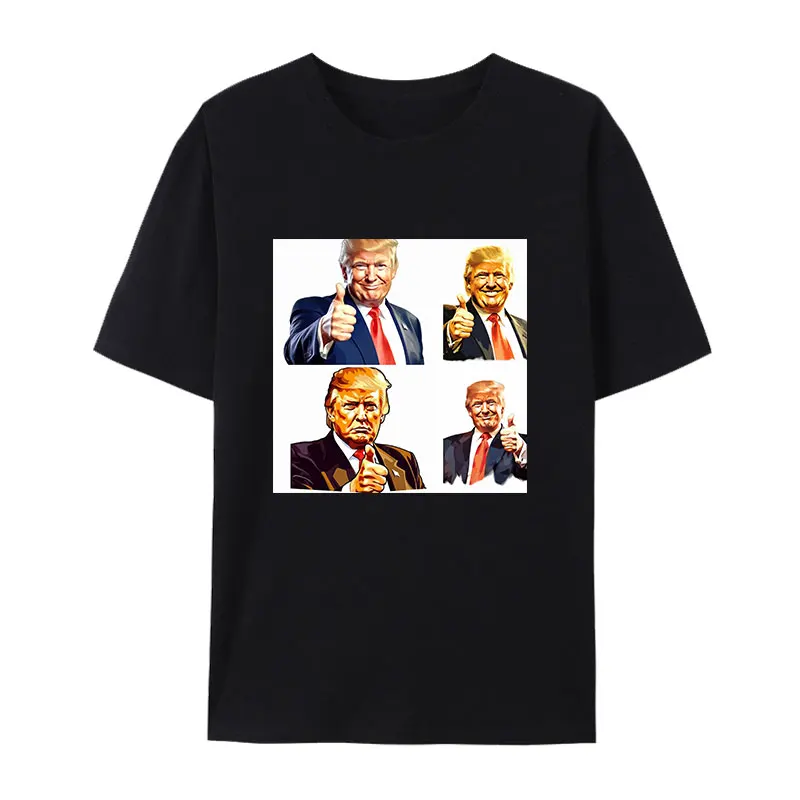 Donald Trump Clip Art Digital Designs Cotton T Shirt Creative Bundle Thumbs Up Successful Winning Happy Hipster Streetwear