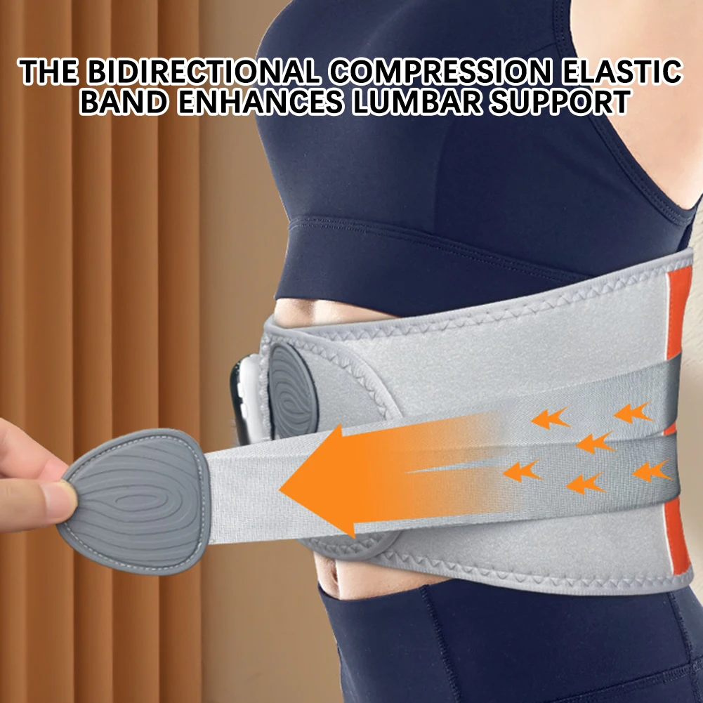 Portable Lumbar Pain Relief Device Soothing Heat & Invigorating Massage. Travel Essential Companion
