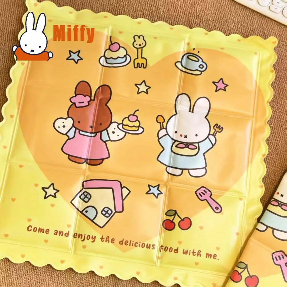 Kawaii Miffy Ice Pad Cute Rabbit Cooling Mat Gel Cushion Summer Chill Waterproof Cartoon Office Chair Laptop Desk Student Gift