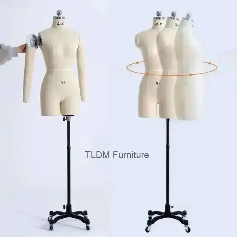 

Dress Linen Cover Body Sewing Female Mannequins with Legs for Clothing Design Bust Tailor Mannequin Display Stand Can Pin w
