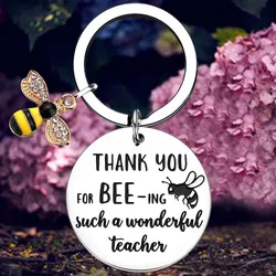 Teacher Appreciation Week Keychain Teacher Birthday Key Rings Thank You Gift from Students Graduation Present