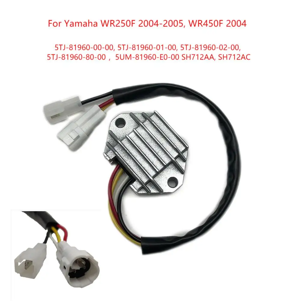 Motorcycle Voltage Regulator Rectifier For Yamaha WR250F 04-05, WR450F 04 5UM-81960-E0-00 5TJ-81960-80-00 SH712AA, SH712AC Parts