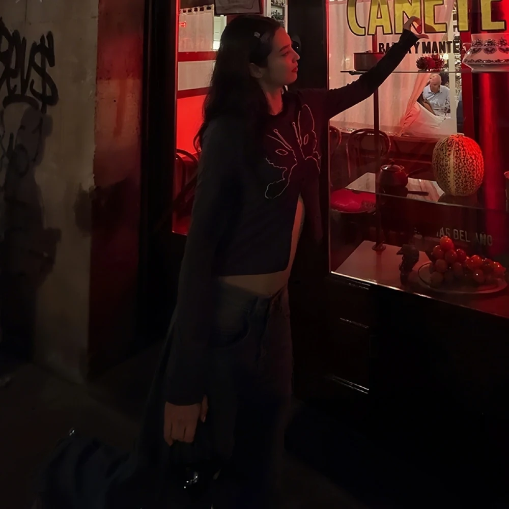 เสื้อโค้ทลายผีเสื้อ SylCue สำหรับผู้หญิง แฟชั่นฤดูใบไม้ร่วง เสื้อคลุมซิปแขนยาว โชว์เอว สไตล์ลำลอง แฟชั่นเรียบง่าย เหมาะสำหรับใส่ทุกวัน