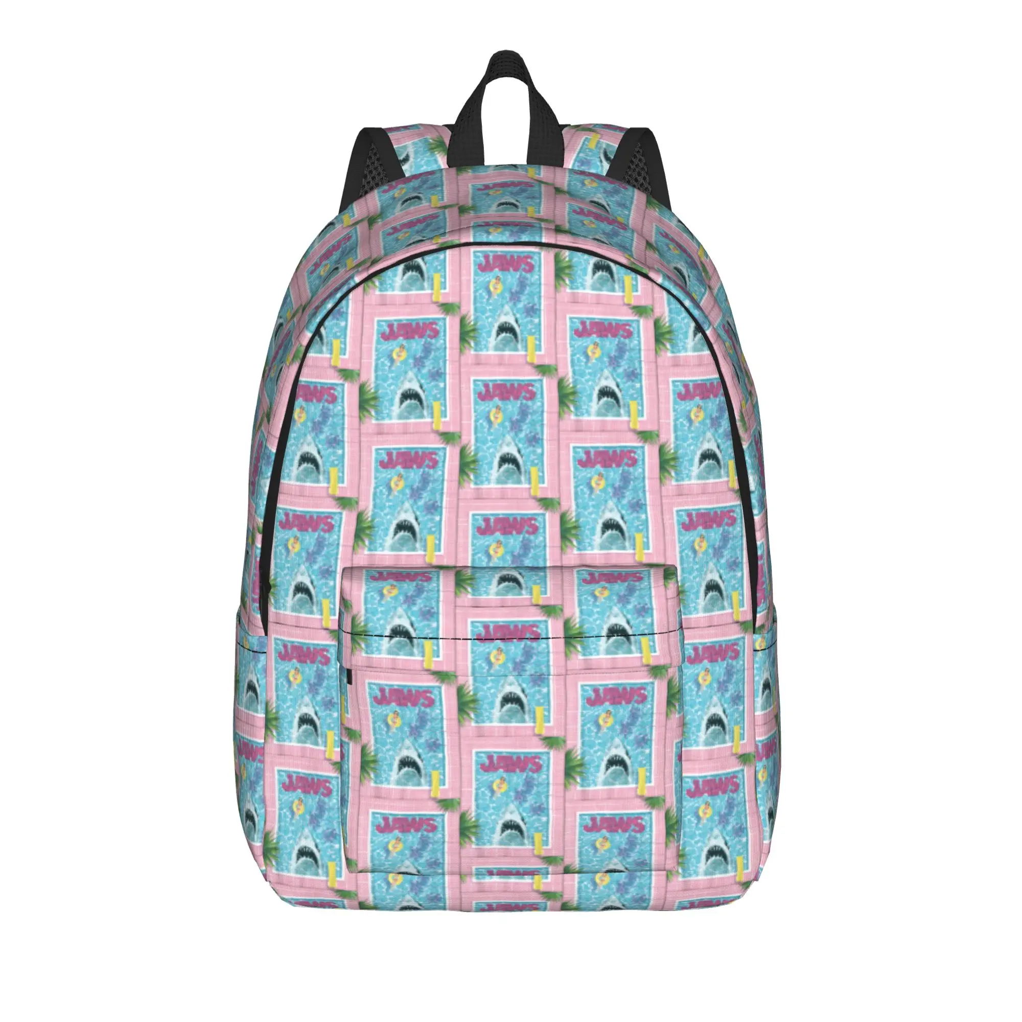 Jaws 50th Anniversary Poster  Backpack  Women Polyester Outdoor Backpacks Durable Modern High School Bags Rucksack