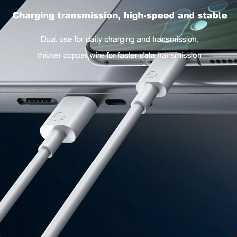 For Huawei 100W USB A To Type C Charger Cable 6A Super Fast Charging Data Wire USB C For iPhone 16 Samsung S24 Mate 40 P40 Honor