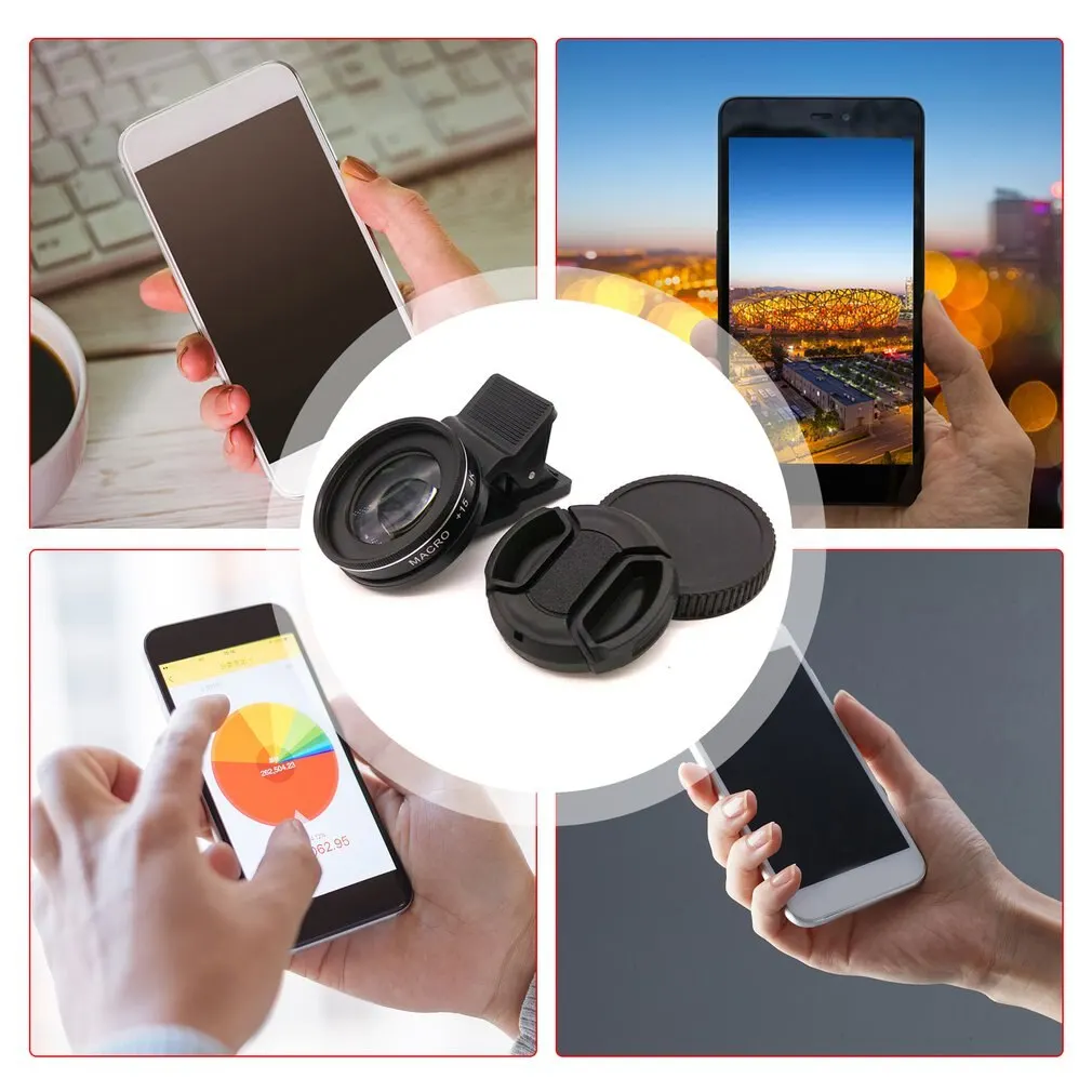 Professional 37MM 15X Macro Lens Photography Phone Camera Lens 4K Macro Lens Accessories For Smartphone For Diamond Jewelry