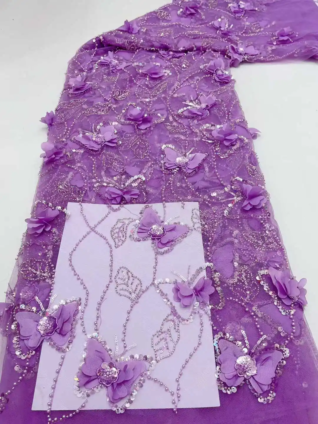 2025 تصميم جديد ثلاثية الأبعاد الزهور زين لفساتين الزفاف قماش دانتيل فرنسي جودة عالية التطريز الدانتيل الأفريقي تول أقمشة الدانتيل