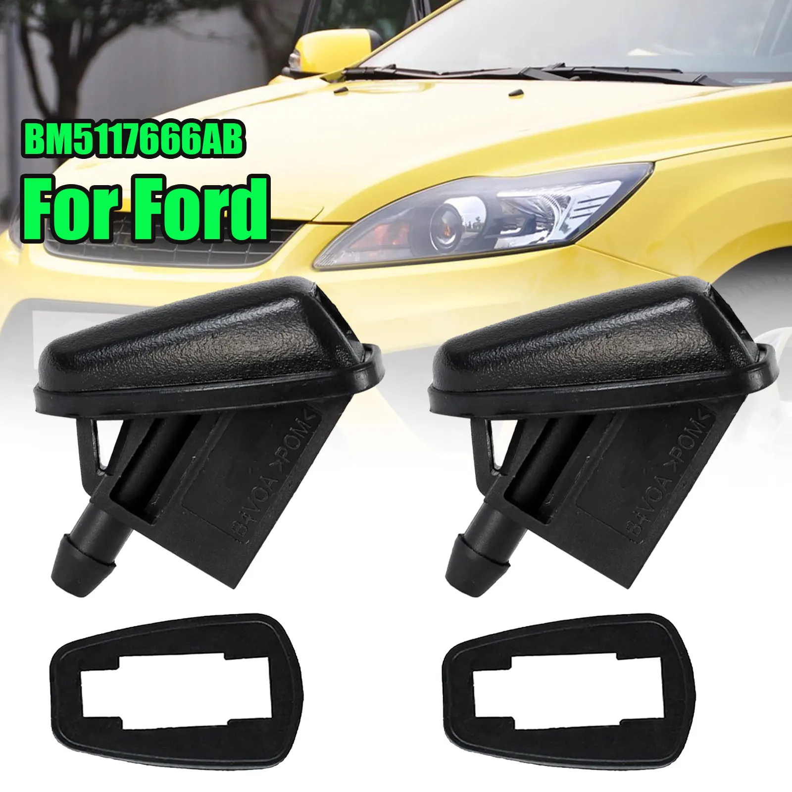2 Stück Frontscheibenwaschanlage Wischersprühdüse BM 5117666 AA Für Ford Focus MK2 MK3 C-max MK2 Fiesta Galaxy Fusion KA MK1