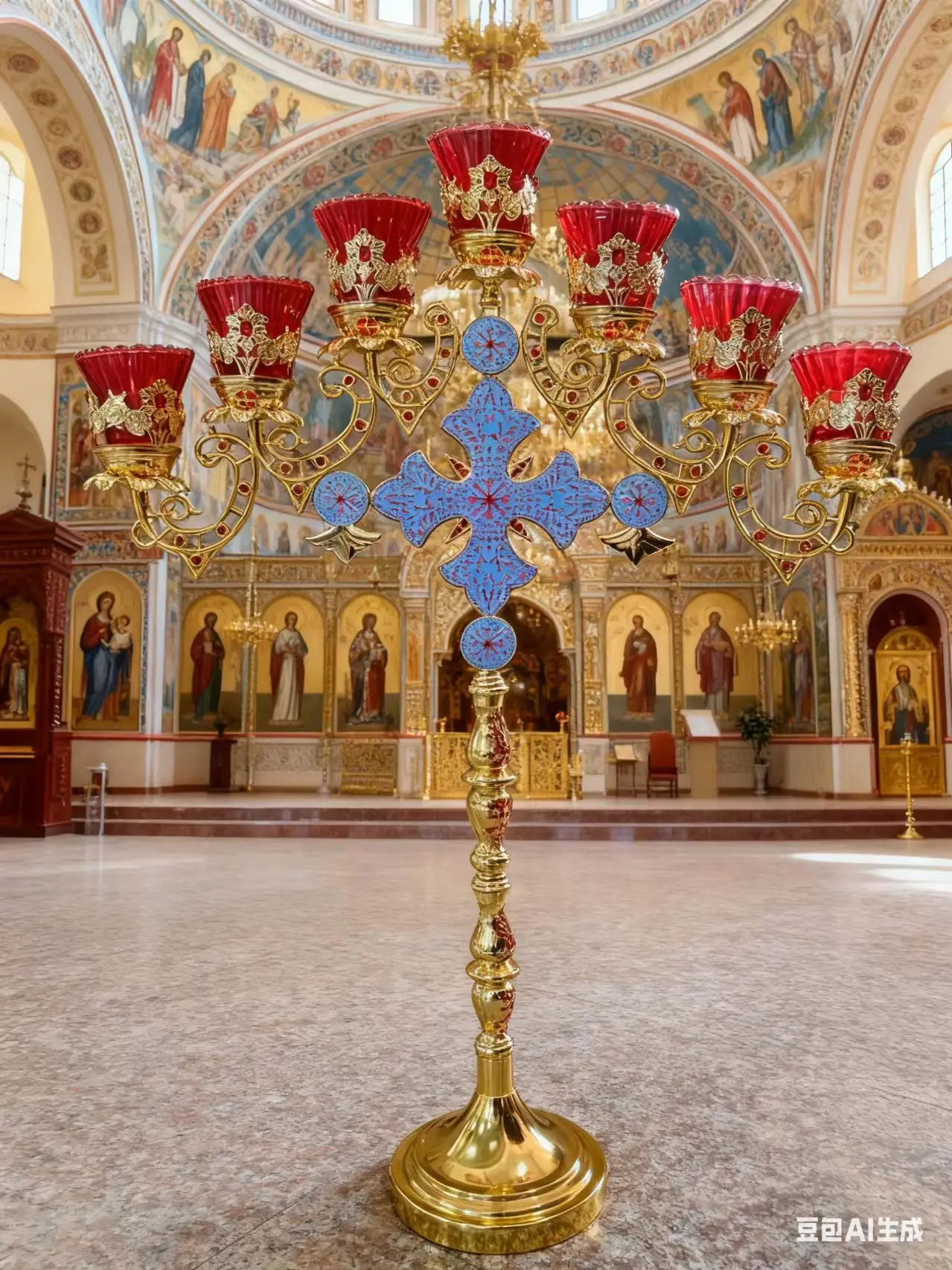 New Gilded candle holders churches religious sacraments Eastern Orthodox Jesus churches ceremonial items Christmas decorations