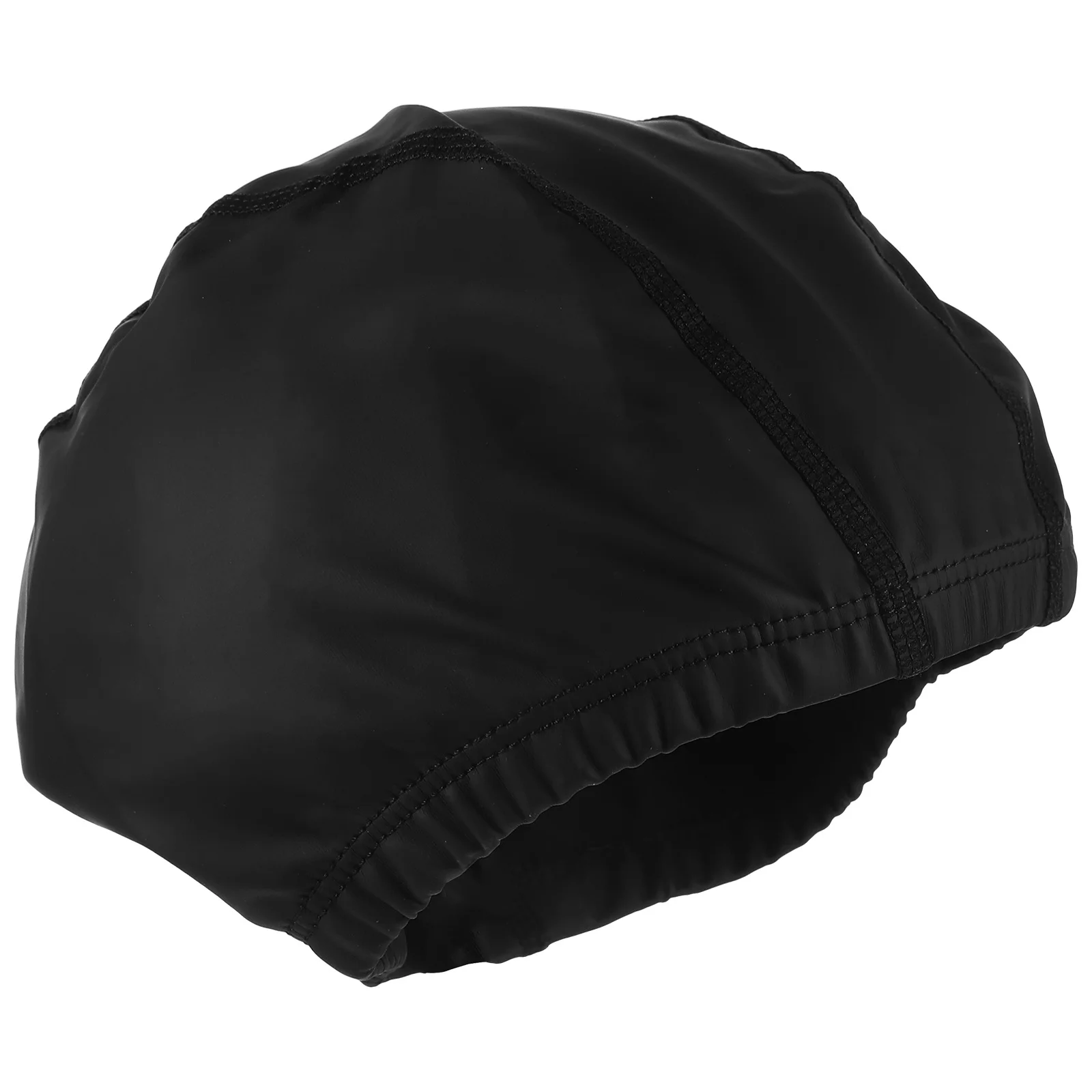 قبعة سباحة من البولي يوريثان للشعر الطويل، قبعة سباحة للبالغين، قبعة سباحة مريحة للجنسين للاستخدام أثناء السباحة والاستحمام