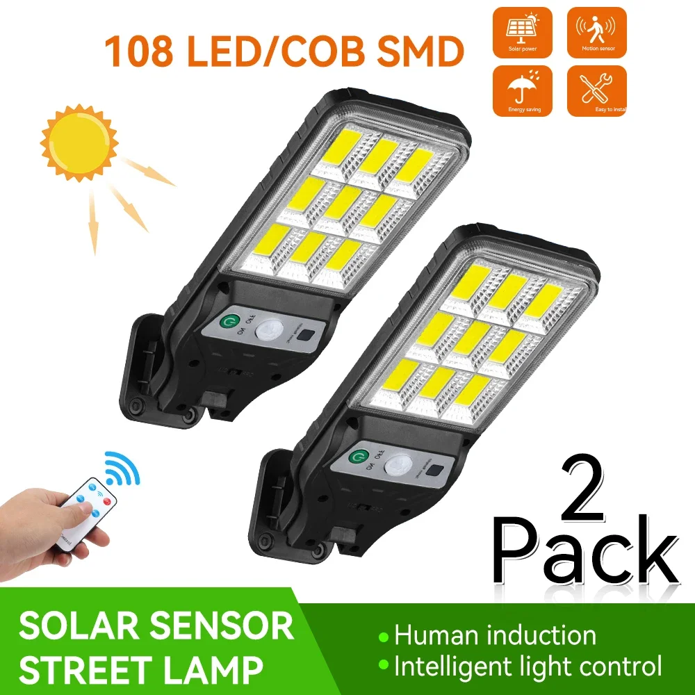 1/2PCS Solar LED Wall Light with Human Body Waterproof Induction for Outdoor Garden Terrace Garage Courtyard and Street Lighting