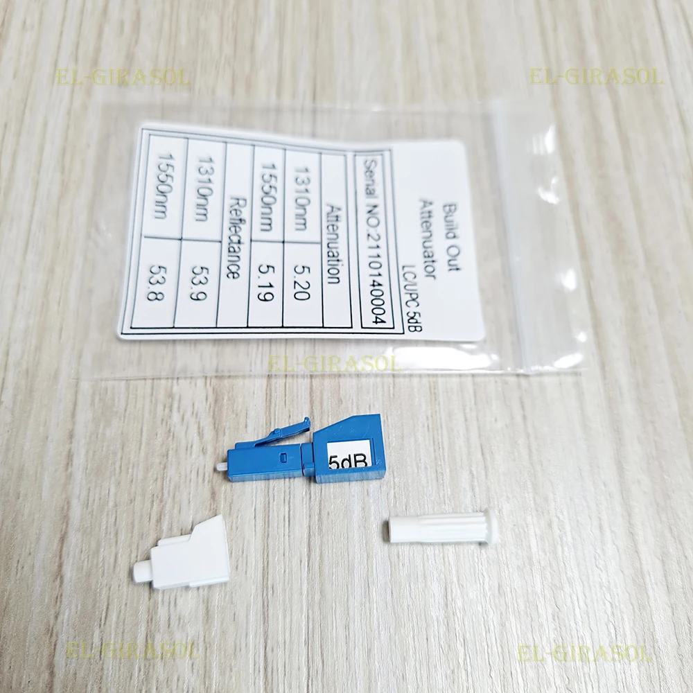 High Quality 10PCS/Lot Attenuator 5dB 10dB LC Fiber Optic Attenuator Plug-In Connector Single Mode Fixed Free shipping