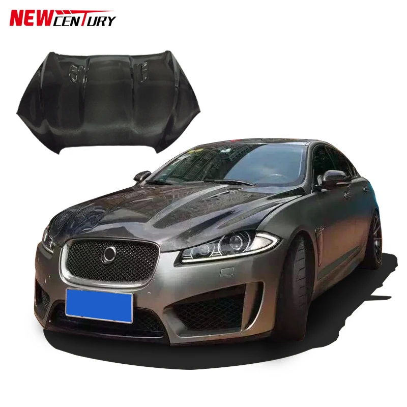 

XFR Carbon Fiber Engine Carbon Fiber Hood Open Hole Style Air Vent For Jaguar XF