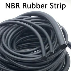 Nitrilo Rubber Strip O Ring Cord, NBR Seal Gasket, preto sólido, diâmetro 0,8 1, 2 5 10m 5/1.8/2/2.5/2.65/3/3.5/4/5/6 milímetros