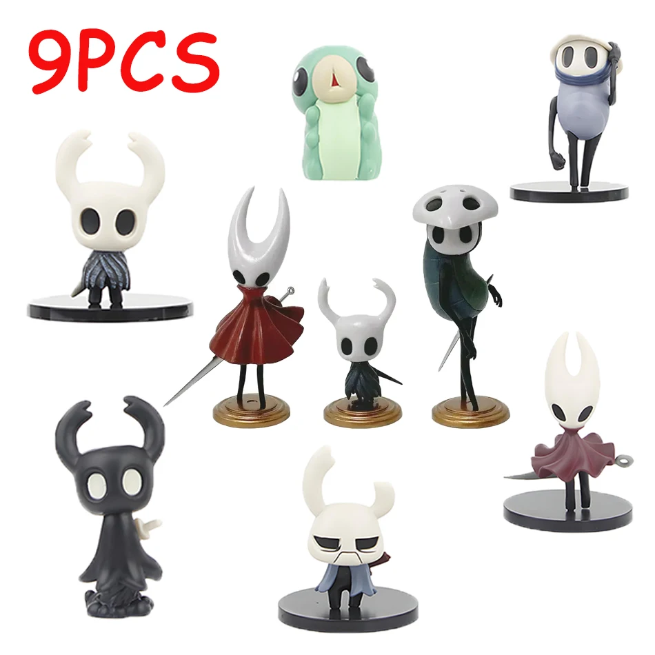 3-6 szt. Nowe figurki Hollow Knight Silksong, figurki z anime, figurka akcji Rycerza, figurka Hornet/Seth, kolekcjonerski model, lalka