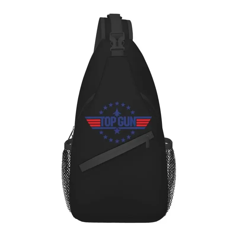 

Customized Maverick Top Gun Sling Bag for Men Fashion Tom Cruise Film Shoulder Chest Crossbody Backpack Travel Hiking Daypack