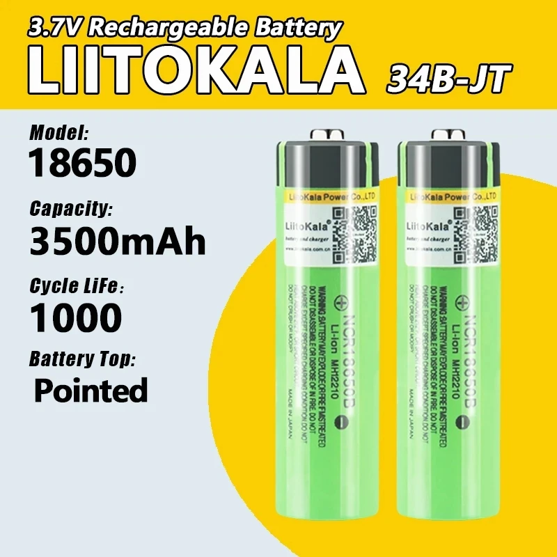 

liitokala 18650 3400mah New Original NCR18650B 3000 3400 Rechargeable Li-ion battery for Flashlight