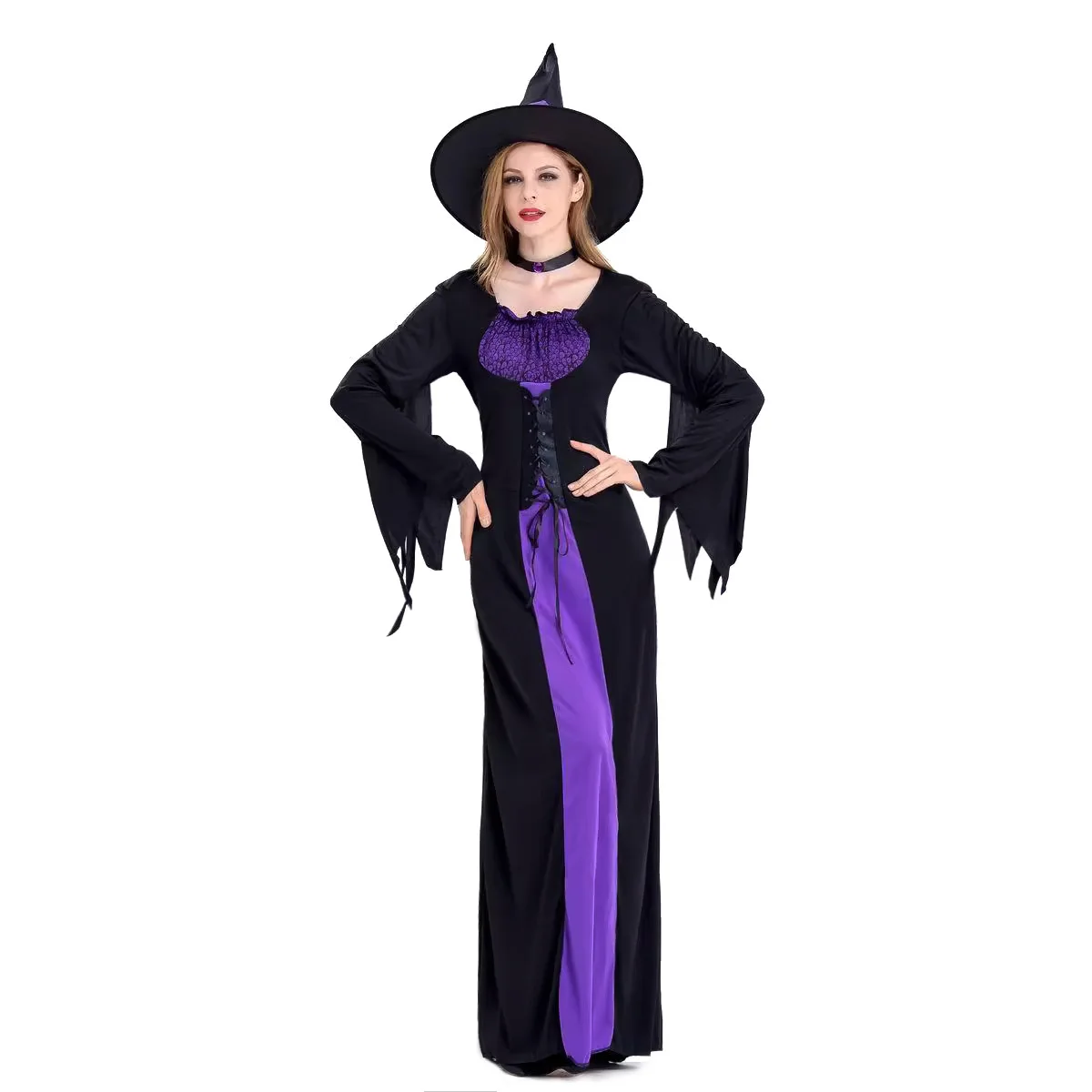 2025 New plus Size Purple Devil Witch Costume for Women loween Stage Performance Par Outfit Chinese Manufacturer