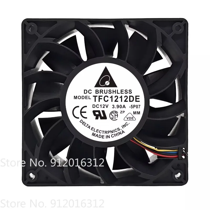 Cooler Fan for Delta TFC1212DE 12V 3.9A 12038 12CM High Air Volume Ultra Violent Cooling Fan 12038 120 * 120 * 38mm