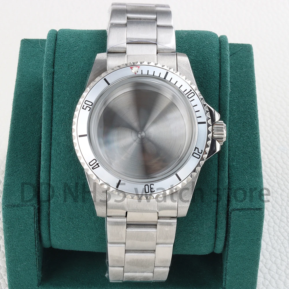 

39.5mm NH35 Watch Case Round Saphire Glass for Vintage NH35 NH36 Movement 316L Stainless Steel Oyster Bracelet 100m Waterproof