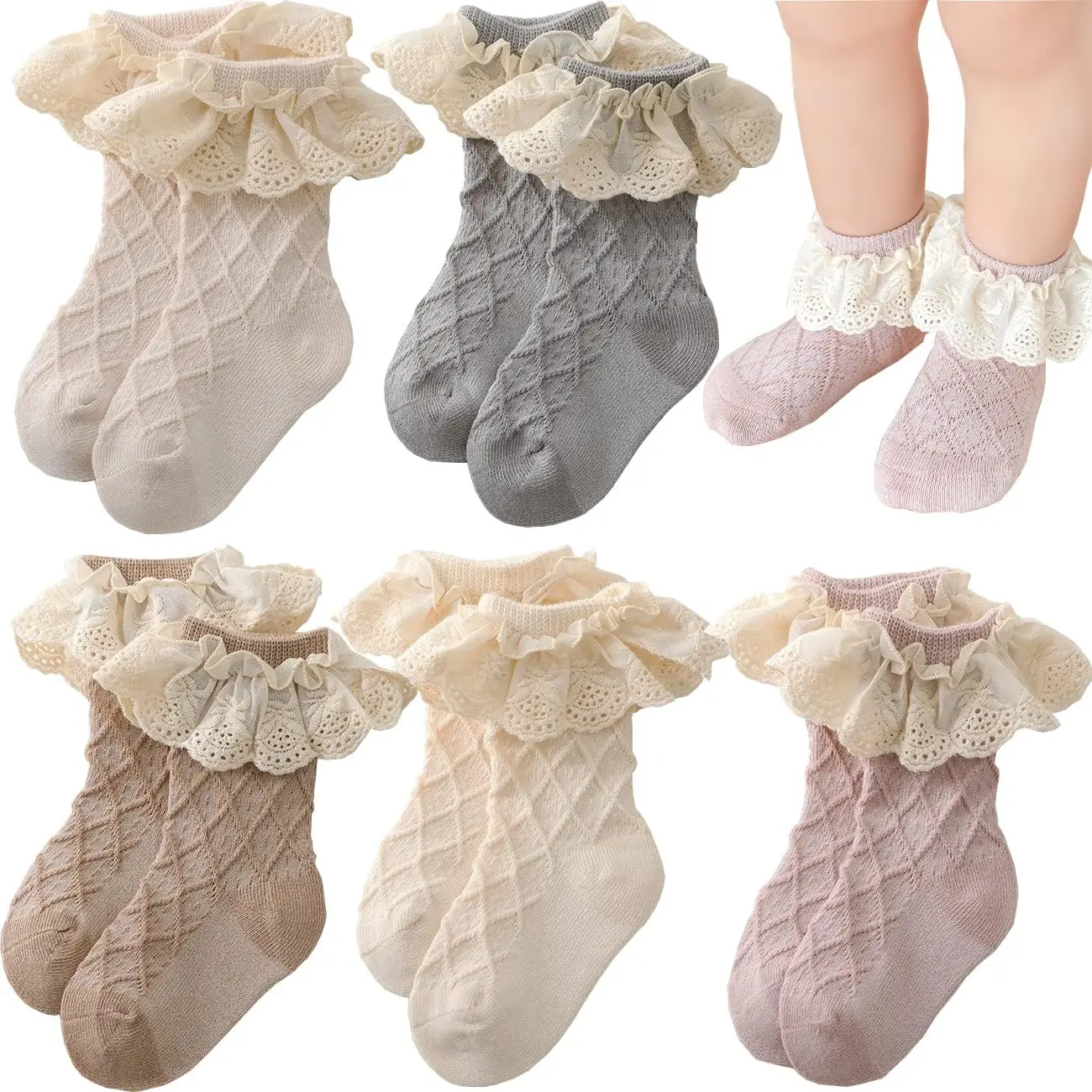 Baby Kleinkind Spitze Rüschen Socken Mädchen Uniform Strümpfe Kleinkinder Casual Baumwolle Niedliche Prinzessin Rüschen Kleid Socken Weihnachtsgeschenk