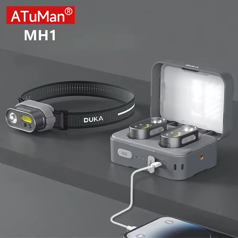 

DUKA ATuMan MH1 Multifuctional Headlamp Gesture & Button Dual-control Head Flashlight Head Lantern for Outdoor Camping Hiking