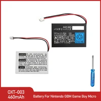 Batería para Nintendo GBM Game Boy Micro OXY003 460mAh 3,8 V batería de litio recargable consola de juegos batería Lipo de repuesto