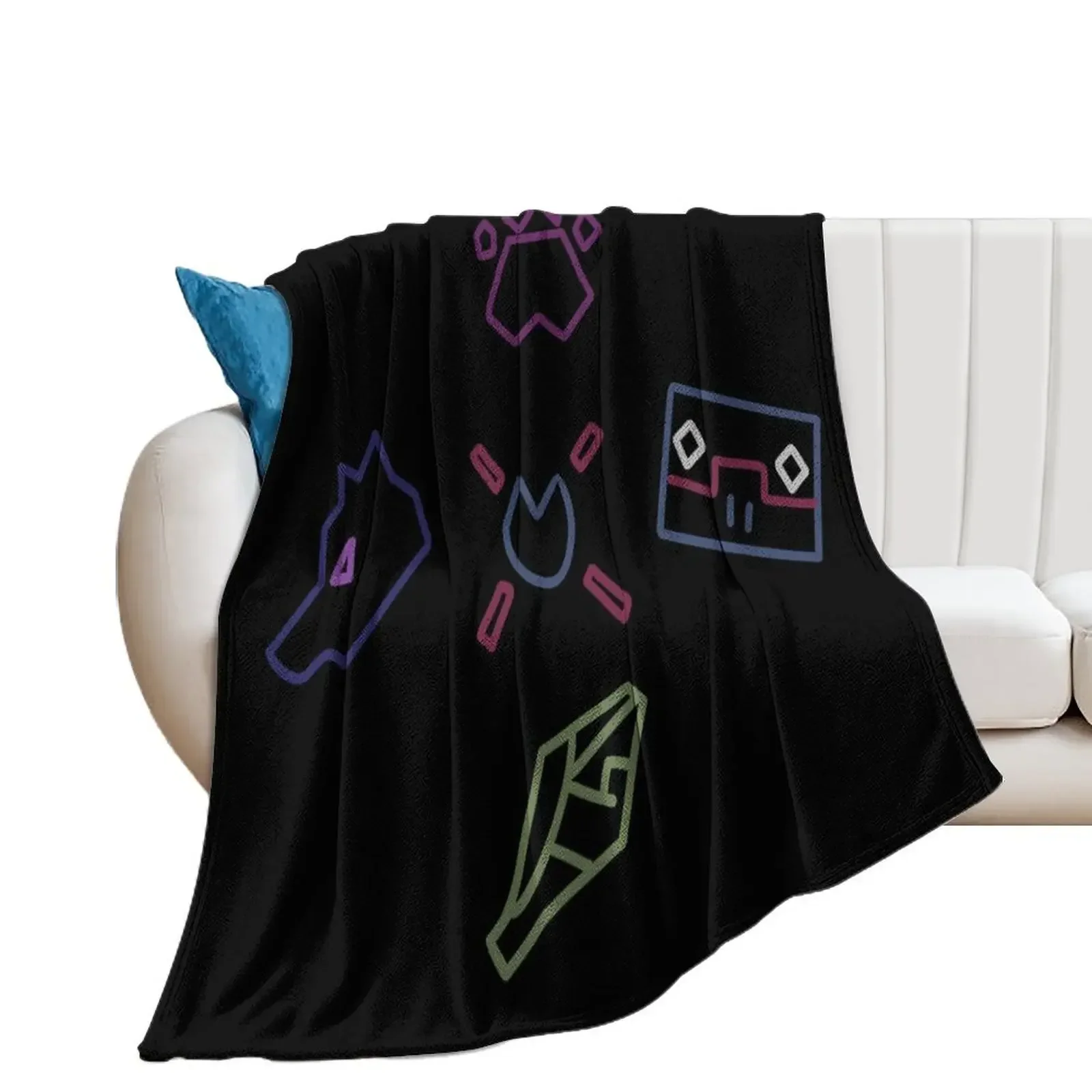 Kipo jacket patches Throw Blanket Fashion Sofas Camping Designers Blankets