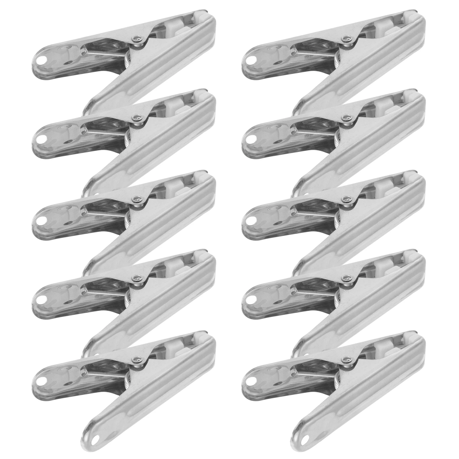 

10pcs Stainless Steel Clothespins for Drying Clothes Sheets Quilt Clips Sewing Fabric Clamps Metal Clothesline Pins Durability