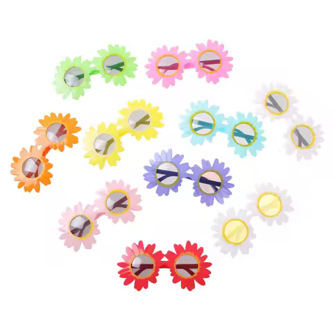 Sun Flower Daisy Sunglasses Funny Glasses Gathering Picnic Photograph Sunglasses Creative Festivals Parties Decorative Glasses