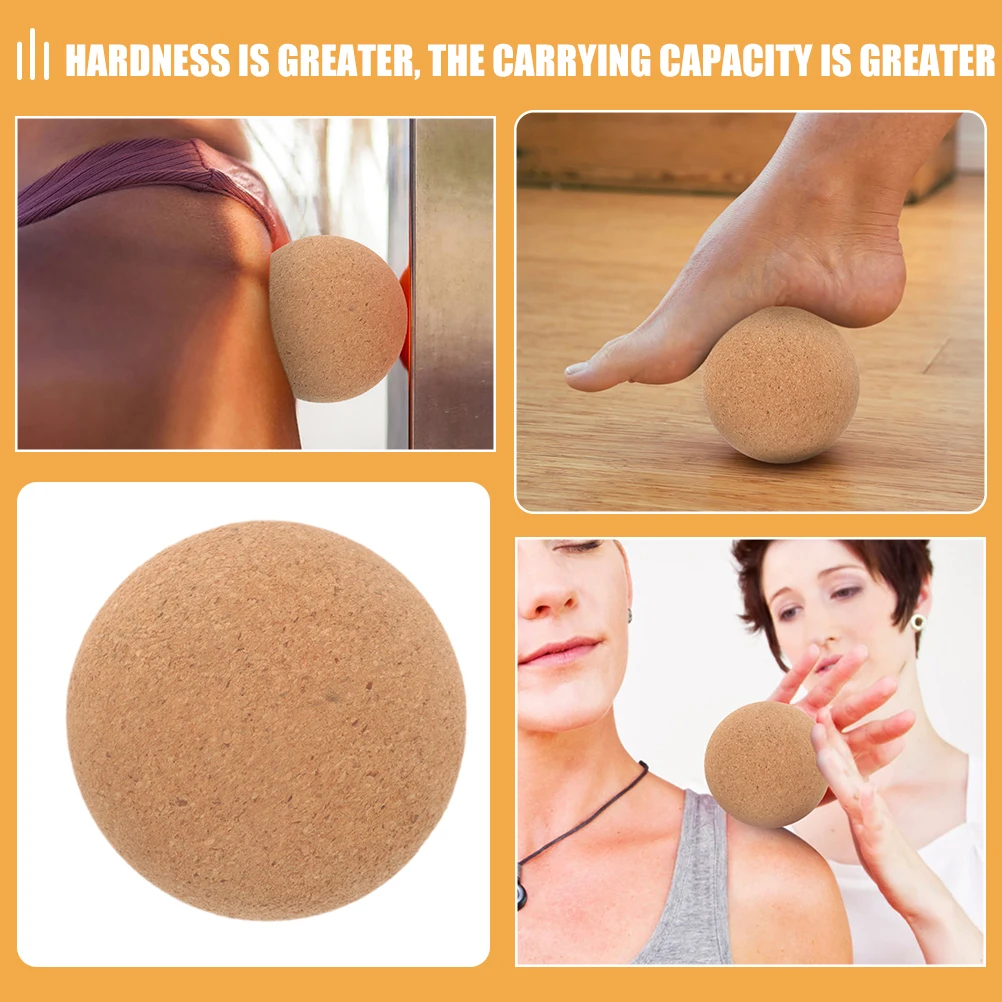 

2pcs Yoga Fascia Balls Cork Cork Roller Ball Massage Manual Mini Muscles Fitness Roller Myofascial Back Pain Relief