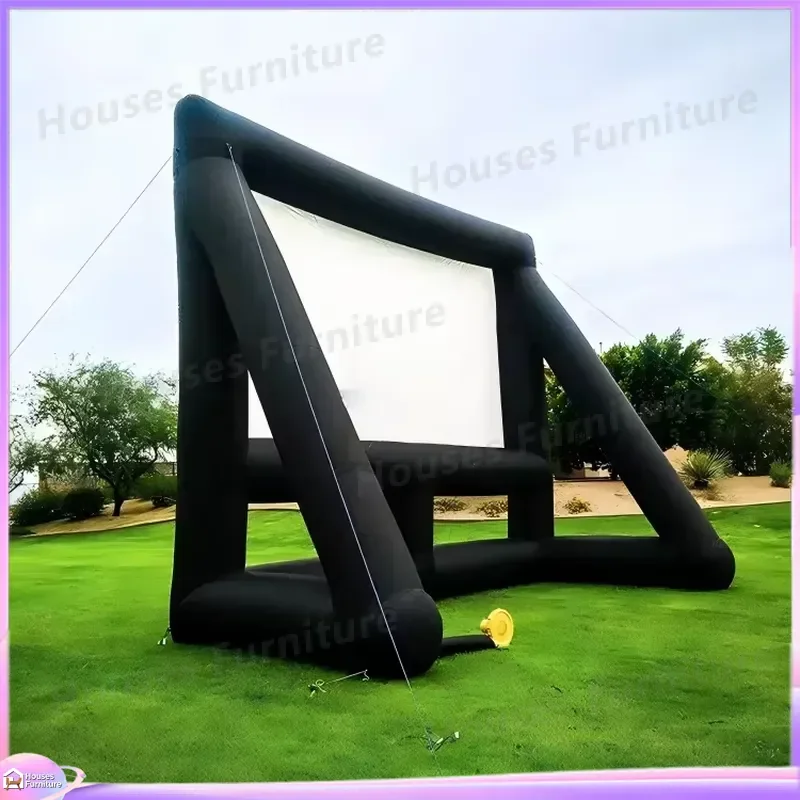 Pantalla de Proyección Inflable Grande, Resistente al Agua y al Viento, para Cine al Aire Libre, Campamentos, Fiestas, Pantalla Portátil