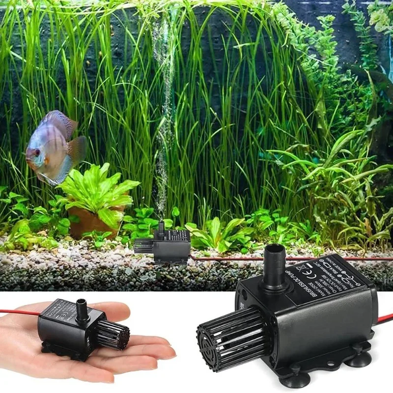E2 Mini Ultra Quiet Submersible Pump Aquarium Garden Pond USB Fountain Water Pump DC 5V 250L/H QR50A