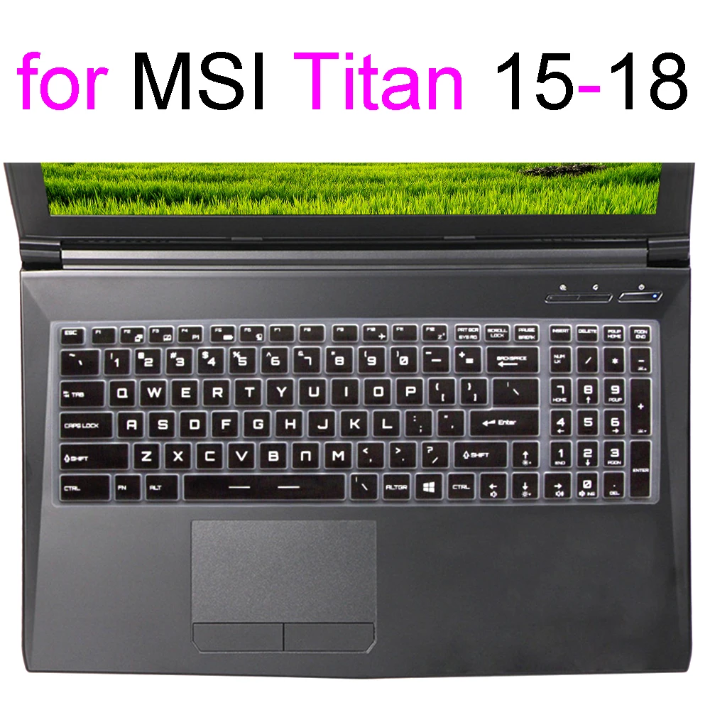 

Чехол для клавиатуры для MSI Titan 18 A18 GT77 GT76 GT75 GT63 силиконовый защитный чехол из ТПУ 15,6 17,8