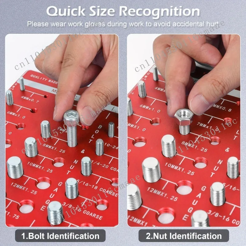 Screw Nut and Bolt Thread Checker, Screw Measurement Gauge