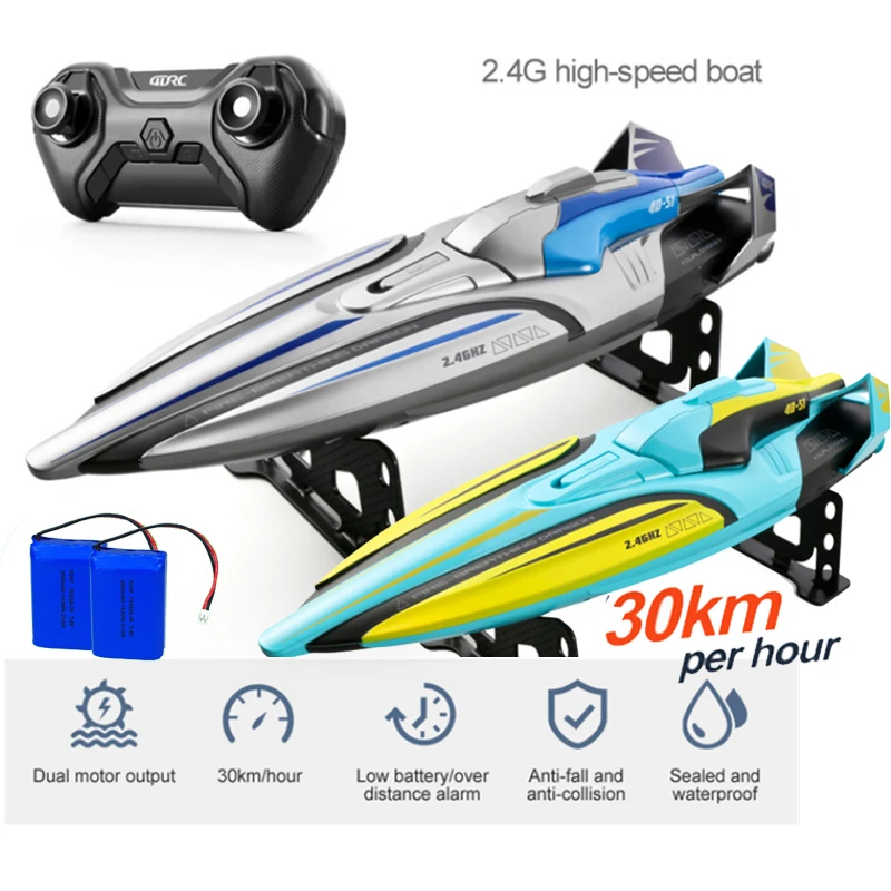 30KM/H RC High Speed Racing Boat Speedboat Remote Control Ship Water Game Kids Toys Children Birthday Boys Gift  Rc Boat